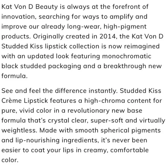 Kat Von D Studded Kiss Lipstick π - Picture 15 of 15